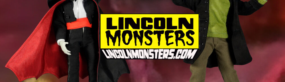 Lincoln Monsters, Mego, Lincoln Dracula, Lincoln International, Megolike, Tomland, Rack Toys, Monster toys, 8 inch figures, New Lincoln Monsters, Frankenstein, Lincoln Frankenstein,